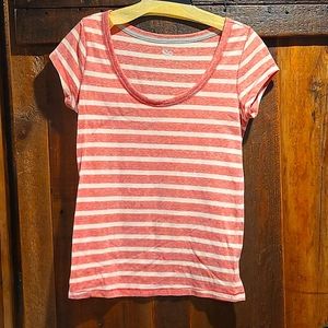 Pink stripped women's shirt